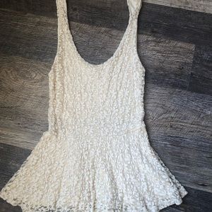 Boho cream tank Pins & Needles floral pattern size M (b3)